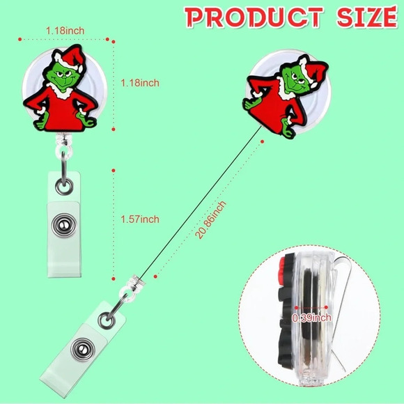 Grinch Hand Badge Holder - Picture 4 of 5